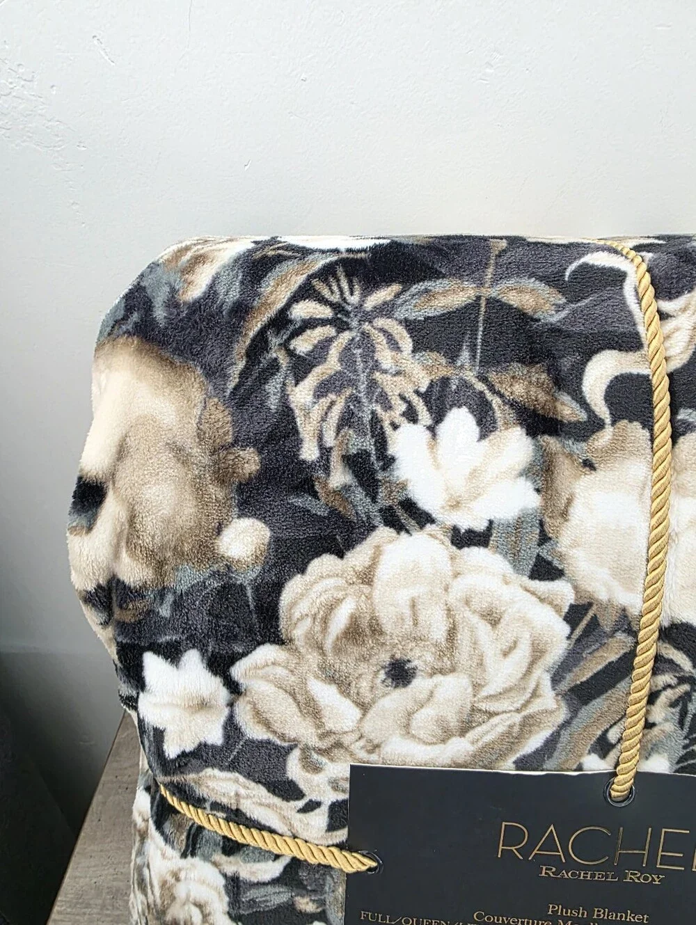Rachel Roy Plush Blanket Full/Queen Skull Floral New Viral
